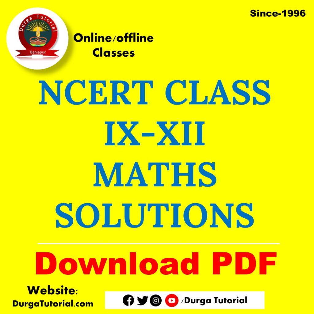 NCERT MATHS SOLUTIONS PDF 